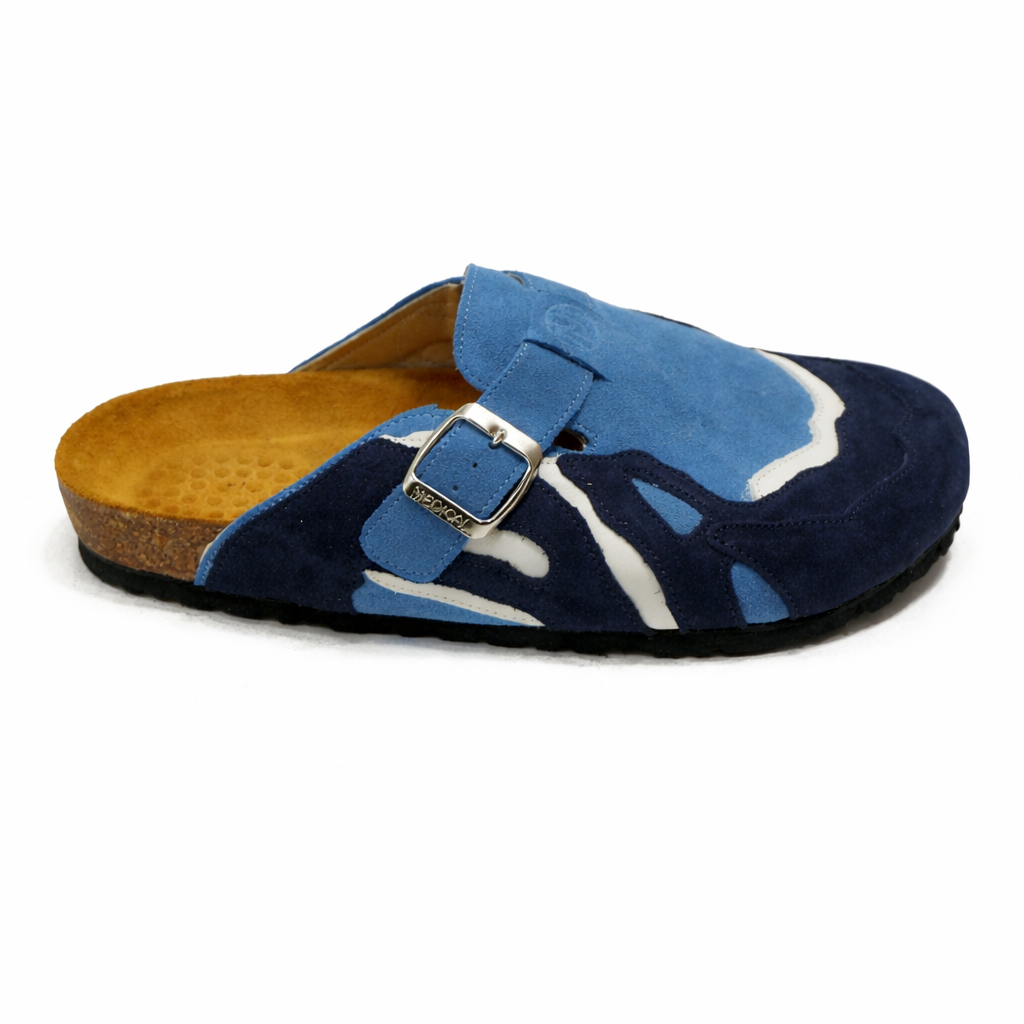 Pellevio Sabot en suède Bleu