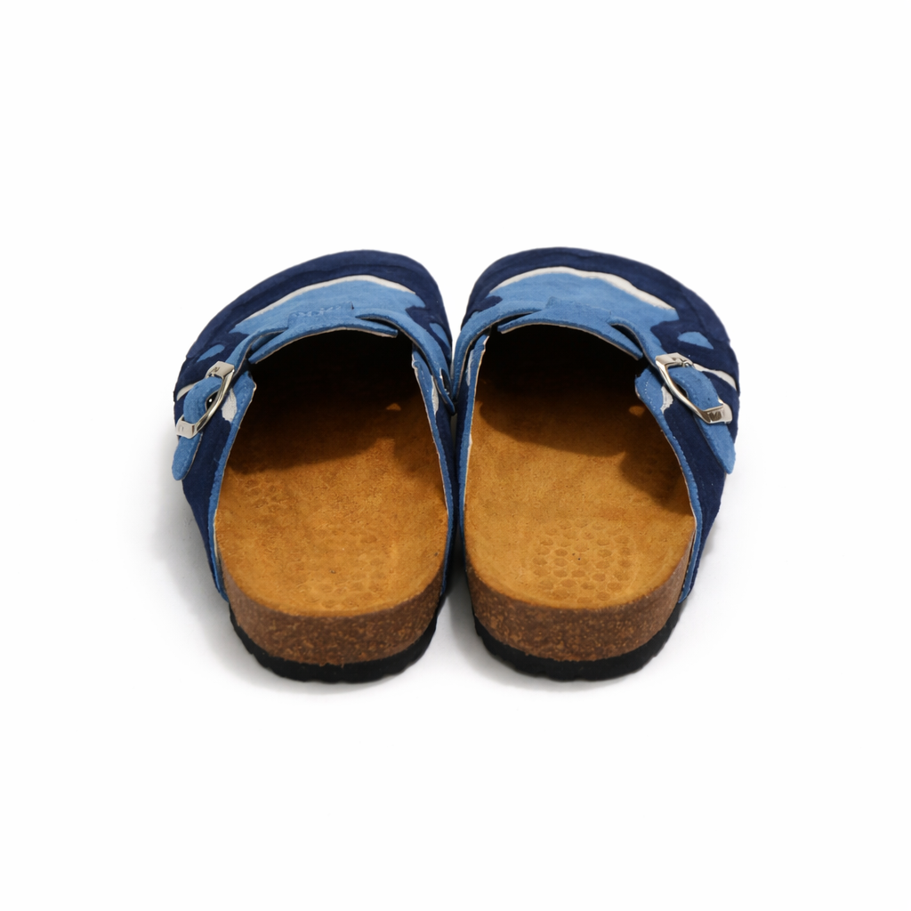 Pellevio Sabot en suède Bleu