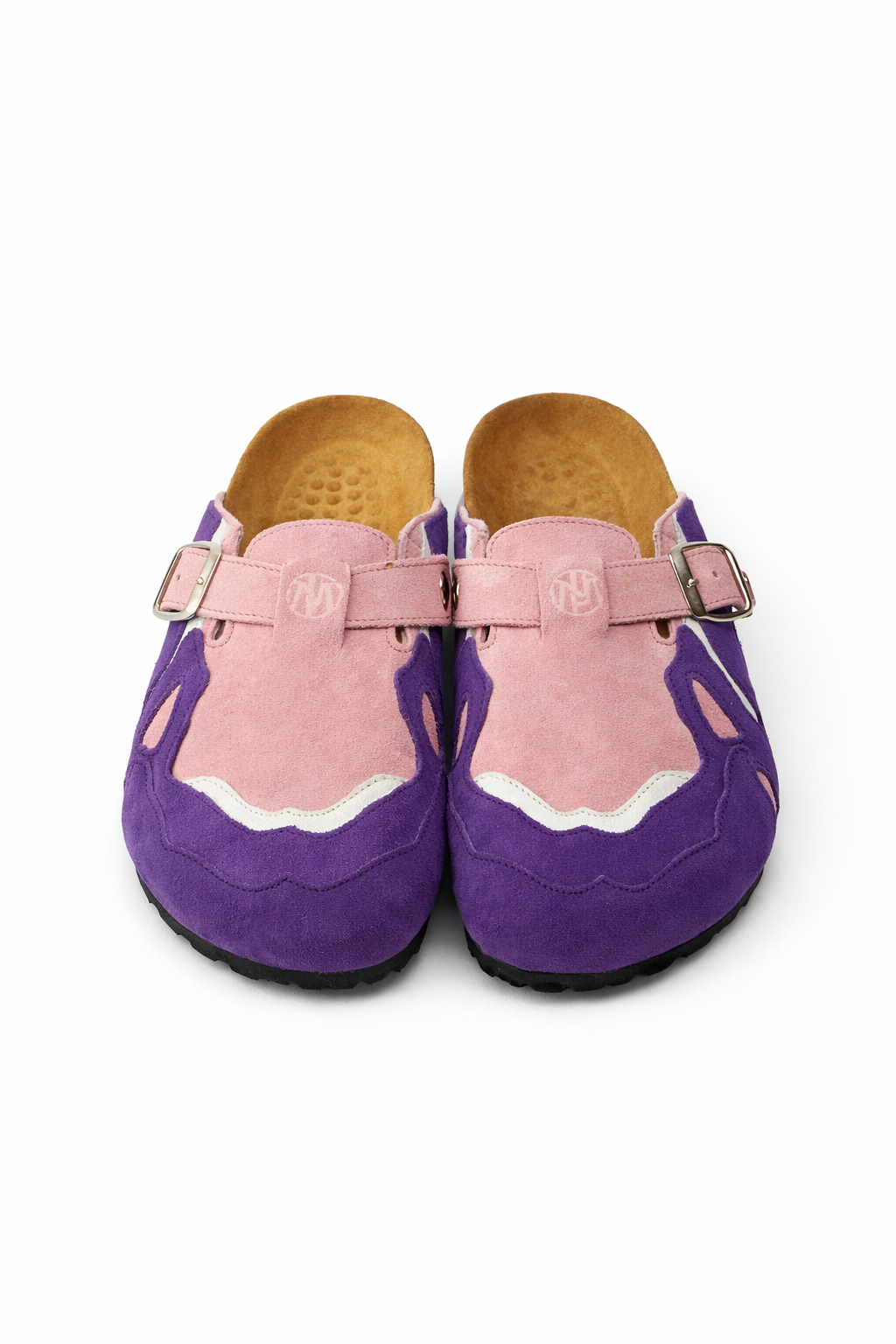 Pellevio Sabot en suède Rose bébé / Violet
