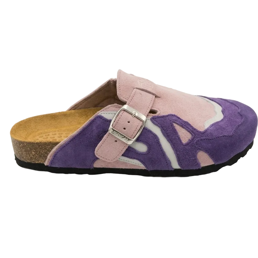 Pellevio Sabot en suède Rose bébé / Violet